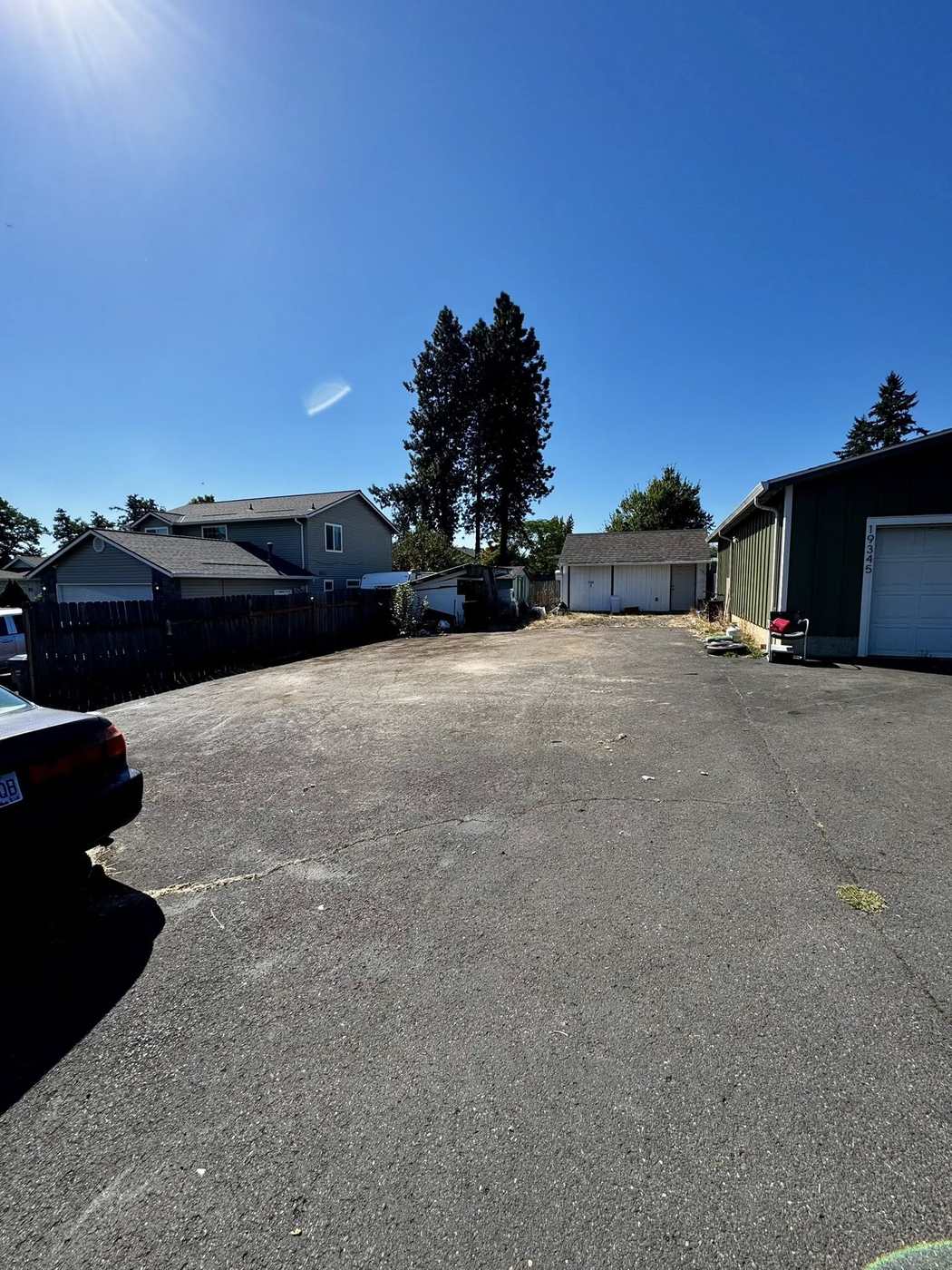 A cleared driveway after junk removal